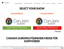 Tablet Screenshot of canjam-europe.com